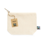 Trousse de toilette en coton équitable 180 g/m2 Thin FairTrade couleur naturel première vue