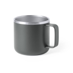 Mug inox personnalisé pas cher au design bicolore 350ml Summer Camp couleur gris première vue