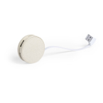 Hub USB éco compact et rond en fibre de blé Wheat Straw quatrième vue