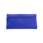 Trousse en polyester de couleur avec fermeture éclair frontale Colors couleur bleu première vue
