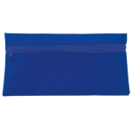 Trousse en polyester de couleur avec fermeture éclair frontale Colors couleur bleu
