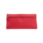 Trousse en polyester de couleur avec fermeture éclair frontale Colors couleur rouge première vue