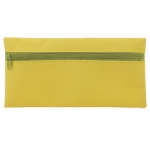 Trousse en polyester de couleur avec fermeture éclair frontale Colors couleur jaune