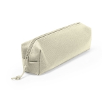 Trousse polyester de couleurs avec fermeture zippée assortie Classic couleur beige deuxième vue