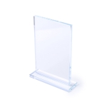 Plaque trophée rectangulaire en verre avec logo Rectangle Winner couleur transparent première vue