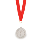 Médaille en métal avec motif olympique et ruban rouge Rank première vue