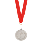 Médaille en métal avec motif olympique et ruban rouge Rank