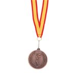 Médaille en métal avec motif olympique et ruban rouge Rank