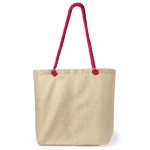 Sac de plage bicolore avec poignées d'épaule renforcées Handle couleur rouge