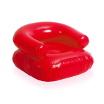 Chaise longue gonflable colorée et personnalisée en plastique Relax couleur rouge première vue