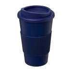 Verre isotherme en plastique 350 ml Takeaway anse Americano couleur bleu foncé