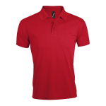 Polo personnalisable en polyester et coton 200 g/m² SOL'S Prime Men couleur rouge cinquième vue