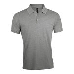 Polo personnalisable en polyester et coton 200 g/m² SOL'S Prime Men couleur gris chiné