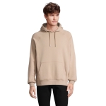 Sweat à capuche unisexe en éco-matériaux 280 g/m² Stellar couleur beige vue photographique