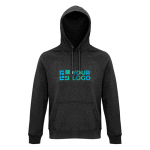 Sweat à capuche unisexe en éco-matériaux 280 g/m² Stellar couleur gris graphite vue avec zone d'impression