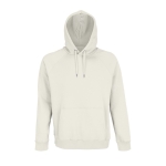 Sweat à capuche unisexe en éco-matériaux 280 g/m² Stellar couleur blanc cassé