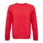 Sweat unisexe avec logo en matériaux écologiques 280 g/m² SOL'S Comet couleur rouge cinquième vue