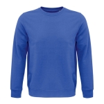 Sweat unisexe avec logo en matériaux écologiques 280 g/m² SOL'S Comet couleur bleu roi troisième vue