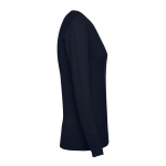 Pull à col en V pour femmes en coton 220 g/m² THC Milan couleur bleu marine troisième vue