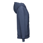 Sweat pour femmes en coton et polyester 320 g/m² THC Amsterdam couleur bleu chiné troisième vue