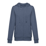 Sweat pour femmes en coton et polyester 320 g/m² THC Amsterdam couleur bleu chiné