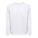 Sweat en molleton italien, coton et polyester 240 g/m² THC Colombo couleur blanc première vue