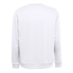 Sweat en molleton italien, coton et polyester 240 g/m² THC Colombo couleur blanc deuxième vue