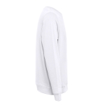 Sweat en molleton italien, coton et polyester 240 g/m² THC Colombo couleur blanc troisième vue
