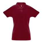 Polo publicitaire femmes en coton et polyester 200 g/m² THC Berlin couleur bordeaux première vue