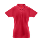 Polo publicitaire femmes en coton et polyester 200 g/m² THC Berlin couleur rouge première vue