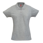 Polo publicitaire femmes en coton et polyester 200 g/m² THC Berlin couleur gris chiné première vue