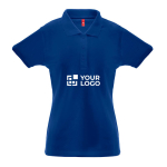 Polo publicitaire femmes en coton et polyester 200 g/m² THC Berlin avec zone d'impression