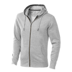 Sweat à capuche en coton et polyester 300 g/m² Elevate Life couleur gris chiné