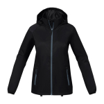 Veste imperméable femmes en nylon/polyester 60 g/m² Elevate Essentials couleur noir deuxième vue frontale