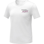 T-shirt technique femme, maille polyester 105 g/m² Elevate Essentials couleur blanc vue impression sérigraphique