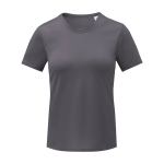 T-shirt technique femme, maille polyester 105 g/m² Elevate Essentials couleur gris foncé deuxième vue frontale