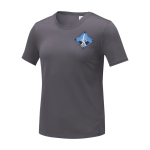 T-shirt technique femme, maille polyester 105 g/m² Elevate Essentials couleur gris foncé vue impression sérigraphique