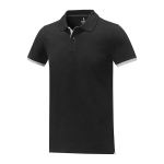 Polo d'entreprise avec détails colorés et coton 200 g/m² Elevate Life couleur noir