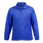 Veste polaire d'entreprise en plastique recyclé 280 g/m² MKT Diston couleur bleu
