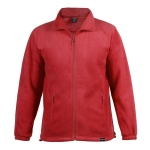 Veste polaire d'entreprise en plastique recyclé 280 g/m² MKT Diston couleur rouge