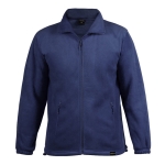 Veste polaire d'entreprise en plastique recyclé 280 g/m² MKT Diston couleur bleu marine