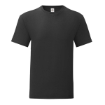 T-shirt économique en coton sérigraphié 150 g/m² Fruit of the Loom couleur noir