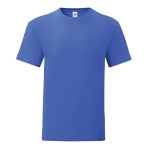 T-shirt économique en coton sérigraphié 150 g/m² Fruit of the Loom couleur bleu