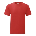 T-shirt économique en coton sérigraphié 150 g/m² Fruit of the Loom couleur rouge