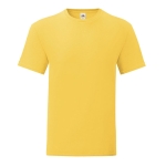 T-shirt économique en coton sérigraphié 150 g/m² Fruit of the Loom couleur jaune cinquième vue