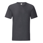 T-shirt économique en coton sérigraphié 150 g/m² Fruit of the Loom couleur gris foncé