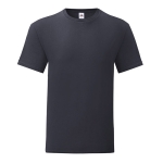 T-shirt économique en coton sérigraphié 150 g/m² Fruit of the Loom couleur bleu foncé