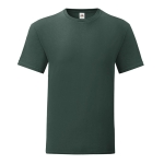T-shirt économique en coton sérigraphié 150 g/m² Fruit of the Loom couleur vert foncé
