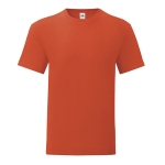 T-shirt économique en coton sérigraphié 150 g/m² Fruit of the Loom couleur orange foncé