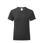 T-shirt pour filles 100% coton 150 g/m² Fruit of the Loom couleur noir